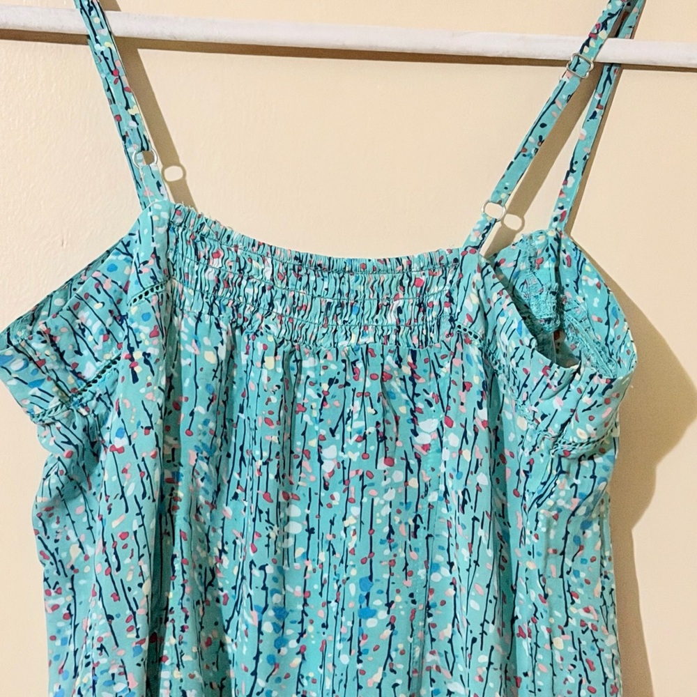 GB girls Light Blue Floral Smocked Mini Dress - Picture 6 of 9
